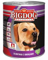 Консервы для собак Зоогурман Big Dog, телятина с овощами, 850 г