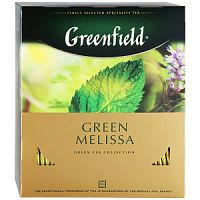 Чай Greenfield Green Melissa зеленый 100 пакетиков по 1.5 г