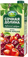 Сочная Долина, Сокосодержащий напиток из яблок, вишни и черешни, 0,95 л