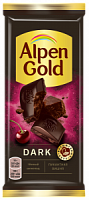 Шоколад темный Alpen Gold с вишневыми кусочками со вкусом перца чили, 80 г