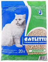 Наполнитель для кошачьего туалета, древесные гранулы, CATLITTER, 20 л