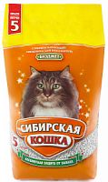 Наполнитель для кошачьего туалета впитывающий, Бюджет, Сибирская кошка, 5 л